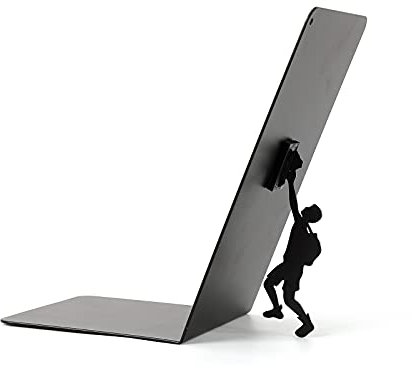 I-TOTAL® - Support de Livre Mignon en métal, Serre-Livres/Porte-Livres pour étagère/Table (Climber)