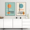 Yooyu Bauhaus Poster und Drucke Grafik Leinwand Malerei Ausstellung Wandkunst Bilder Vintage Für Wohnzimmer Wohnkultur 70x100cm (28x39in) x2 Rahmenlos