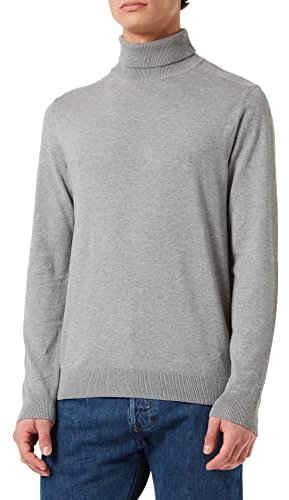 SELECTED HOMME Herren SLHBERG ROLL Neck B NOOS 16074684, Medium Grey Melange, S