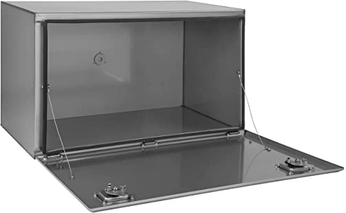 Edelstahlstaukasten matt Werkzeugkasten Staubox Staukiste B 800 x H 400 x T 400 mm mit Stahlseilen LKW Expeditionsfahrzeug Wohnmobil ohne Befestigungsmaterial