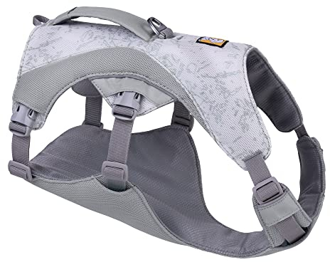 RUFFWEAR Swamp Cooler Hundegeschirr und Griff, leichte Laufausrüstung hält Haustiere bei heißem Wetter kühl, Verstellbar, stark und kühlend, 2 Leinen-Portale, Graphite Gray (X Small, 43-56cm)