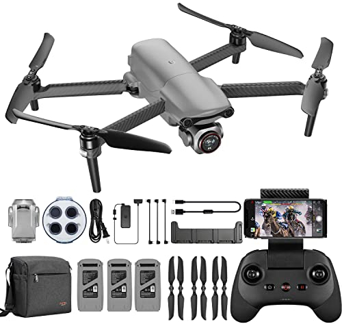 YueLi EVO Lite+ Portable Foldable Drone,3-Axis Gimbal with 6K HD Camera,1-inch Image Sensor,40-Minute Flight Time,12km Video Transmission,with Avoidance Sensing RC Quadcopter(Lite+ Combo, Space Gray)