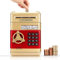 Auped Elektronische Spardose mit Passwort, Mini ATM Safe für Kinder, Geburtstag für Jungen und Mädchen (Gold)