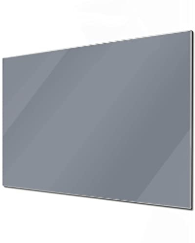 banjado Glas Magnettafel (120 x 80cm) - Magnetwand Glas - Magnetpinnwand als Memoboard - Pinnwand Magnettafel Küche, Büro, Kinderzimmer - Silber Metallic