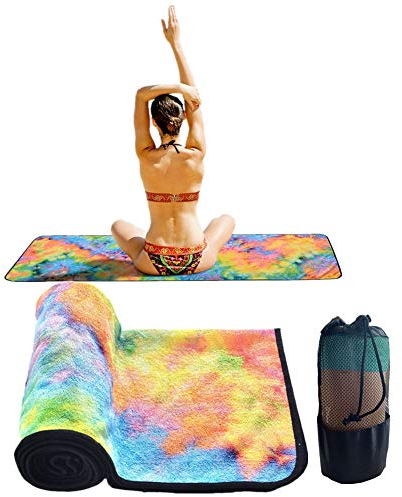 Jjoer Fitness Handtuch Yoga Handtuch rutschfest Heißes Yoga Handtuch Rutschfestes Yogatuch Fitness Mats Handtuch rutschfest Handtuch für Yoga Mat Yellow,1