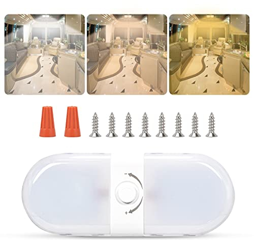CKLHCFF LED Deckenleuchte Wohnmobil Innenbeleuchtung, 3-farbige Led Auto Innenbeleuchtung, Dimmbar Dach Lichter mit Schalter für DC 12-24v Auto Wohnwagen Wohnmobil Camping