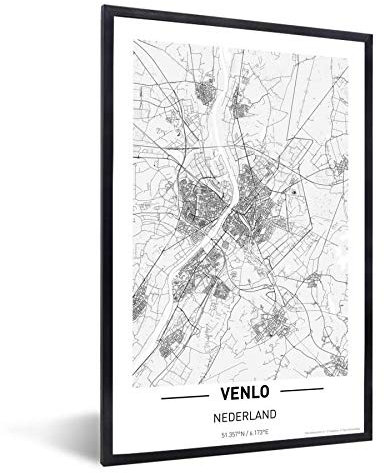 MuchoWow Poster Bilder Wanddeko Deko Wohnzimmer 20x30 cm Stadtplan Venlo
