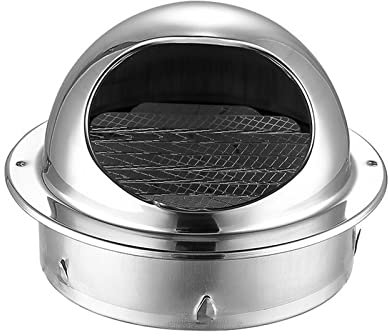 ZXCVBNAS Presa di Ventilazione A Parete,Griglia di Ventilazione A Sfera,Cappa Aspirante per Camino,Griglia Aerazione Acciaio Inox,Coperchio di Ventilazione,Cappa Sferica,400mm/15.74in