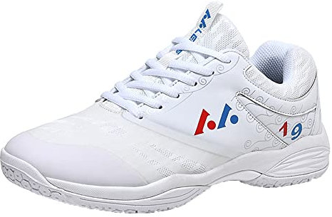 Damen Badminton Schuhe Modem Modeltennis Tisch Tennis Turnschuhe Leicht Atmungsaktiv,Weiß,38 EU