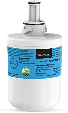 Comedes Wasser-Filter für Samsung Kühlschränke DA97-06317A, Ersatz für Aqua-Pure Plus DA29-0003-G, DA29-00003A, DA29-00003B, DA29-00003D, DA29-00003F, HAFIN-1, HAFCU-1