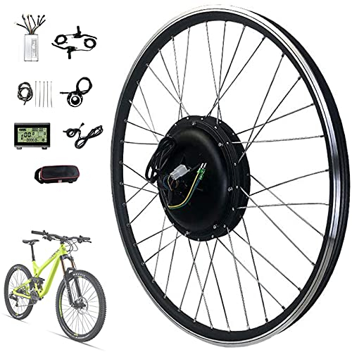 ELBLUS E-Bike-Umbausatz Kit mit LCD Display, 20INCH-48V/1000W, E-Bike Elektrofahrrad Umbausatz, 622 Millimeter Radgröße, Disc-Bremse, Schwarz