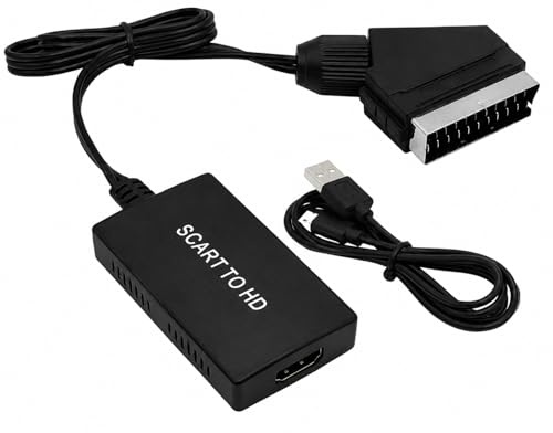 Master Cables SCART to HDMI Converter Scart to HDMI Cable Video Audio Connector 720P/1080P Adapter Cable for HDTV, Monitor, Projector, Display, VHS
