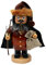 Dekohelden24 Holz Räuchermann als Knecht Ruprecht, in naturfarben - braun, ca. 10 x 7 x 20 cm.