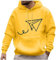 RMBLYfeiye Oversize Hoodie Herren Motorrad Rollkragenpullover Ärmellos Papierflieger Druck Fleecefutter Hip Hop Hoody Mit Kängurutasche