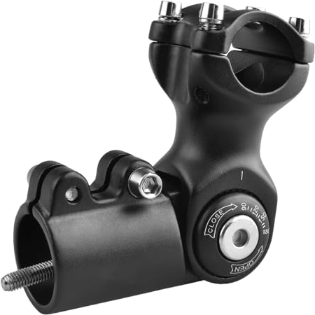 TRIWONDER Verstellbarer Vorbau 25.4 31.8 60mm 80mm 93mm 100mm 0-90 Grad Verstellbarer Fahrradvorbau Fahrradlenkervorbau Vorbau Riser für Mountainbike, Rennrad, BMX (25.4 x 60mm)