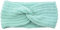 Winter Häkelarbeit Stirnband Mädchen Frauen Haarband Verdicken Stirnbänder Kopfband Haarband Ohrenwärmer Headwrap für Einkaufen Skifahren Laufen,Hellgrün