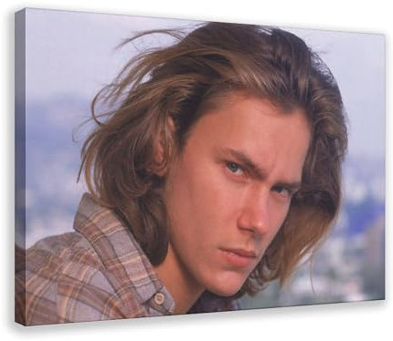 Leinwandposter Actor River Phoenix, Schlafzimmer, Dekoration, Sport, Landschaft, Büro, Raumdekoration, Geschenk, Rahmen-Stil, 20 x 30 cm