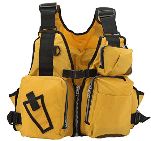 NDNCZDHC Angelweste, Mesh-Herren-Angelweste, Tragbare Angel-Schwimmweste Mit Mehreren Taschen Für Männer Und Frauen