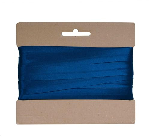 20m Schrägband Satin 20mm gefalzt Kantenband Einfassband 29 Farben wählbar, Farbe:königsblau