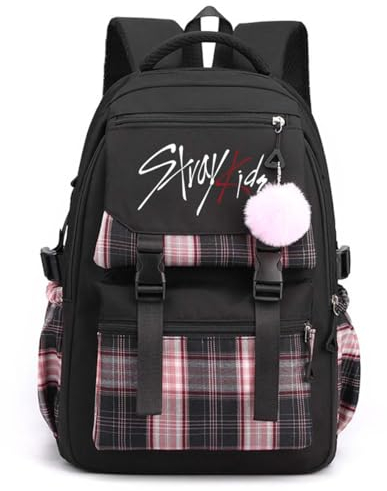 Flyself Kpop Schulrucksack Mädchen Teenager, Laptop-Rucksäcke 15,6 Zoll College Schultasche Anti-Diebstahl-Reise-Tagesrucksack Große Büchertaschen für Frauen Studenten