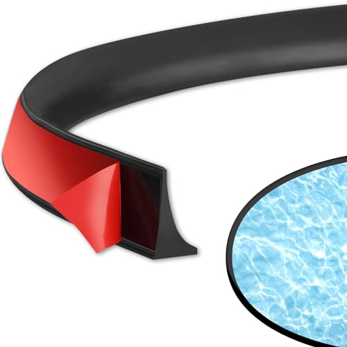 Barriera Doccia Ferma Acqua da 1M in Silicone, Striscia di Ritenzione Acqua Autoadesiva e Pieghevole, Guarnizione Box Doccia Nero, Protezione Efficace per Bagno, Arresto Doccia Universale