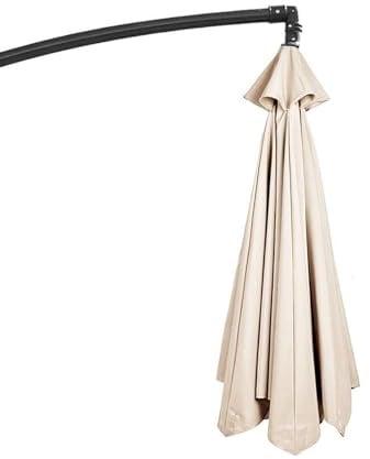 GZDXBF Ø 200cm 270cm 300cm Sonnenschirm Ersatzbezug 8 Streben/6 Streben, Uv-Schutz Ampelschirm Bezug Ersatzbespannung, Ersatzdach Für Terrassenschirm(Color:White,Size:8 ribs-3m(9.8ft))