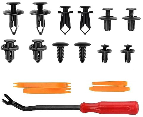 LDBKLGHJ 190 Pezzi Rivetti In Plastica Per Auto Con Strumenti Di Rimozione E Fissaggio, Dadi E Bulloni Per Interni Auto, Lip Di Viti Di Plastica, Kit Per Carrozzeria E Assetto Auto