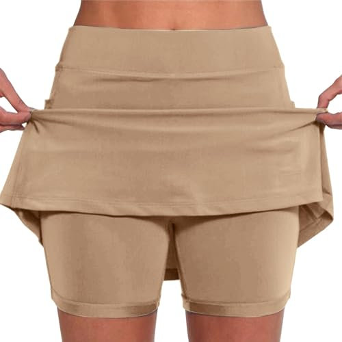 AMDOLE Todays Daily Deals Jupe Short Femme avec Poches Sport Décontracté Jupe Couleur Unie Jupe Taille Moyenne Pantalons- La Randonnée, La Course, Le Cyclism Solide Taille Pas Cher ﻿