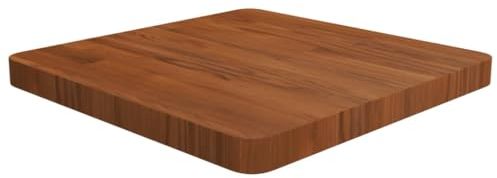 vidaXL Tischplatte Quadratisch Massivholzplatte Eichenplatte Holzplatte Platte Ersatztischplatte Dunkelbraun 50x50x4cm Behandelte Eiche
