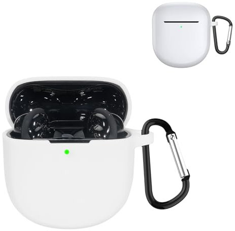 KANOYO Silikon Hülle für Bose QuietComfort Ultra/Bose QuietComfort Earbuds II Hülle Kopfhörer Case und Schutzhülle Kompatibel Ultra Silikon Cover,Stoßfeste Schutzhülle,Kratzfest - Weiß