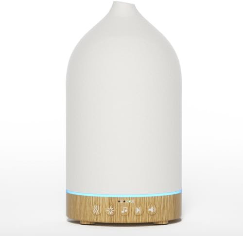 SALKING Keramik Aroma Diffuser, Weißes Rauschen Diffuser für Ätherische Öle, Ultraschall Aromatherapie Duftöl Diffuser, Automatisch Power-Off Duftlampe für Zuhause Büro Yoga 200ml