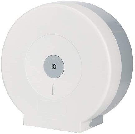 Commercial Toilet Paper Dispenser, Jumbo Toilet Paper Bathroom Toilet Round Plastic White, Toilet Roll Dispenser for Office Restaurant