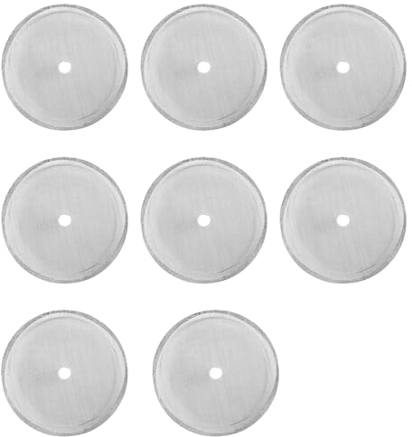 VZU French Press Ersatzfilter, 8 Stück 7.5 cm Sieb aus Edelstahl für 350 ml/12 oz Kaffeedrücker