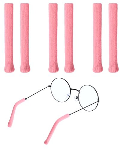 Qianyu 3 Pairs Glasses Ear Cushion Soft Knitting Cotton Fabric Eye Glasses Ear Grippers Anti Slip Holder Grips Temple Tips Sleeve Retainer Ear Pads for Sunglasses Eyewear Slip Preventer