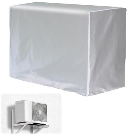 Funda para Aire Acondicionado Exterior, Cubre Aire Acondicionado Compresor PVC Protector Aire Acondicionado Portatil Impermeable Anti Polvo Protección UV Solar, 90 * 40 * 70cm