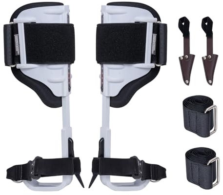 VEVOR 1 Par de Espuelas de Aluminio de Carga de 158,76 kg, Picos para Trepar Árboles con Correas y Protectores de Picos Equipo de Arboricultura para Escaladores, Caza, Recolección de Frutas, Blanco