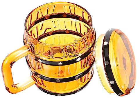 BEBEMOKO Chope à Bière Rétro Avec Couvercle Tasse Élégante Pour Fêtes Et Bars Accessoire à Boisson Pratique Et Créatif