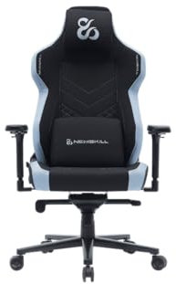 NEWSKILL Banshee Pro – Silla Gaming con Reclinación 180°, Reposabrazos 4D, Soporte Lumbar, Tela Transpirable, Color Negro - Azul