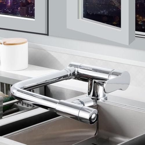 Grifo Cocina 3 Vias Osmosis Grifo Cocina Abatible Ventana Un Solo Orificio 3 En 1 Latón Giratorio de 360° Grifo Fregadero Cocina 3 Vias-Cromado