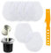Zwfjcmsa 6pcs Paint Filter Bag 2 Gallon, White Bucket Strainer Plastic Putty Knife Elastic Top Opening Paint for Paint Gardening