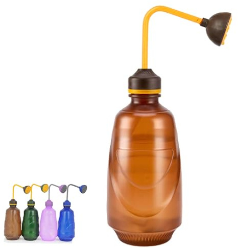 Emyimom Sprühgießer | 450 ml Softsprüher | 2-in-1 Düse | Gießkanne zur Aufzucht und Bewässerung von Setzlingen (Braun)
