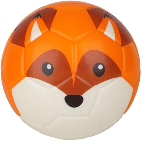 6 Inches Mini Soccer,Cute Animal Design Soft Foam Ball For Kids, Soft and Bouncy,Perfect Size For Kids Playing (Fox)