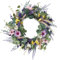40CM Peony Spring Wreaths for Front Door Outside Artificial Pink Rose,Blue Berry,Green Leaves Summer Wreaths Full Handmade for Farmhouse Wall Window Decor (Purple)