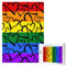 300 Pieces Jigsaw Puzzles Wooden Jigsaw Toy Family Game for Adults Teens,Gay Pride Rainbow Colored Hearts