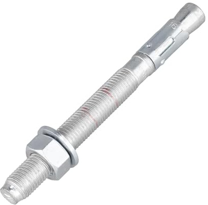 SCREW REBEL Bolzenanker M16x250mm – 25 Stück - Schwerlastanker für ungerissenen Beton – ETA-Zulassung Option 7 - SW24 - Keilanker Ankerbolzen Schwerlastdübel Industriequalität verzinkt