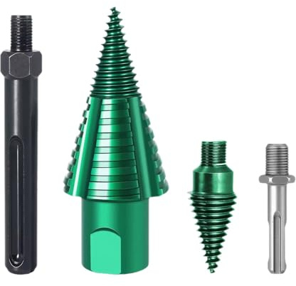 Ruaizel Firewood Splitter Drill Bit, 50mm Log Splitter Drill Bit for SDS Plus/SDS Max Drills and 750W+ Impact Drill for Electric Hammer