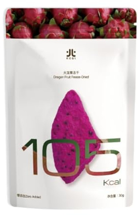 Lunaeturn Fruit du Dragon Lyophilisé 30g*3Pcs - Freeze Dried Fruit Dragon Fruit Pink Pitaya - Tranches de Pitaya Déshydratées pour Pâtisserie Décoration Snacks et Smoothies