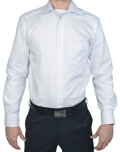 Marvelis Modern Fit Hemd extra Langer Arm Popeline weiß