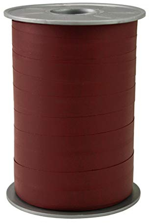 C.E. Pattberg Geschenkband Matt bordeaux, 200 m Ringelband Paperlook zum Einpacken von Geschenken, 10 mm Breite, Zubehör zum Dekorieren & Basteln, Dekoband für Präsente, zu jedem Anlass