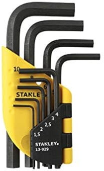 Stanley Stiftschlüssel-Set (für Innensechskantschrauben, kurz, 9-teilig, 1.5/2/2.5/3/4/5/6/10 mm) 1-13-929